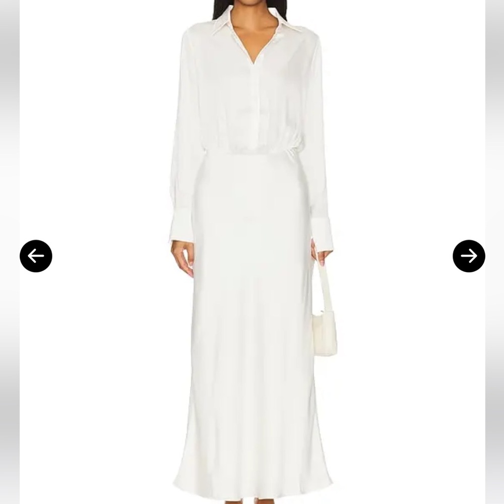 Favorite Daughter Take Me Seriously Long Dress-IVORY-Large - Picture 3 of 10